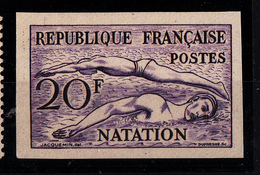 FRANCE - N° 960 - NATATION - J.O. D' 'HELSINKI 1952 - ESSAI DE COULEUR - LUXE. - Nuoto