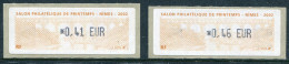 TIMBRES DE DISTRIBUTEURS - SALON PHILATELIQUE DE NIMES 2002 , 2 VALEURS NEUVES , N° 500 & 501 - SUP - 1999-2009 Vignette Illustrate