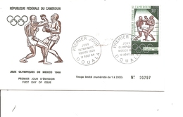 JO De Mexico -1968 - Boxe ( FDC Du Cameroun De 1968 à Voir) - Zomer 1968: Mexico-City