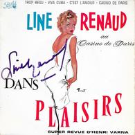 LINE  RENAUD - 45 Tours  Avec AUTOGRAPHE - Musicals