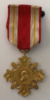Médaille. Vatican WW1 Pro Ecclesia Pontifice Gold Cross 1888. Pape Léo XIII. Métal Doré. Avec La Boîte. - Italie