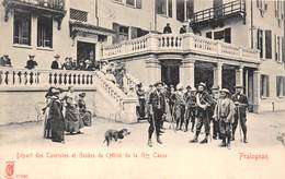 73-PRALOGNAN- DEPART DES TOURISTES ET GUIDES DE L'HÔTEL DE LA Gde CASSE - Pralognan-la-Vanoise