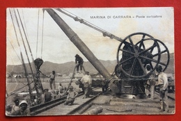 MARINA DI CARRARA   PONTE CARICATORE  Editore L.B.C. VIAGGIATA  1908 - Carrara