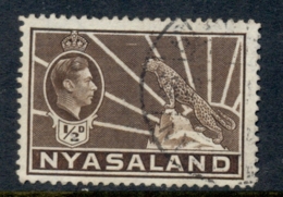 Nyasaland 1938-44 KGVI & Leopard 0.5d Brown FU - Nyasaland (1907-1953)