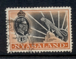 Nyasaland 1938-44 KGVI & Leopard 1/- FU - Nyasaland (1907-1953)