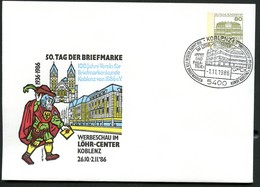 Bund PU117 D2/069 LÖHR-CENTER KOBLENZ Sost.1986 - Enveloppes Privées - Oblitérées