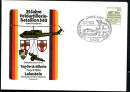 Bund PU117 D2/075 HUBSCHRAUBER GEBIRGSHAUBITZE Lahnstein Sost. 1984 - Privatumschläge - Gebraucht