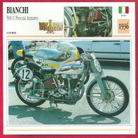 Bianchi 500 C Freccia Azzurro, Moto De Course, Italie, 1936, Le Mono Au Souffre Court - Deportes