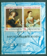 Burundi 1968 Intl. Letter Writing Week, Paintings (thins) MS CTO - Altri & Non Classificati