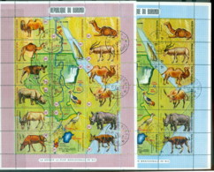 Burundi 1970 Fauna, Birds, Map Of Nile 2x Sheetlets CTO - Other & Unclassified