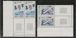ANDORRE - EUROPA N° 402-403- PAIRE NEUVE BORD DE FEUILLE -ANNEE 1991-COTE : 48 € - Unused Stamps