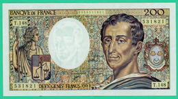 200 Francs -  France -  Type  Montesquieu - N°  T.148 531821     1992  - TB+ - - 200 F 1981-1994 ''Montesquieu''