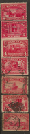 USA 1912 Parcel Post X 7 SG P423-31 U ##TJ41 - Paketmarken