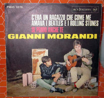 GIANNI MORANDI C'ERA UN RAGAZZO CHE COME ME AMAVA I BEATLES E I ROLLING STONES   COVER NO VINYL 45 GIRI - 7" - Accesorios & Cubiertas