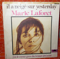 MARIE LAFORET IL A NEIGE SUR YESTERDAY  AUCUN VINYLE  COVER NO VINYL 45 GIRI - 7" - Accesorios & Cubiertas