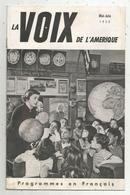 LA VOIX DE L'AMERIQUE ,1952 ,4 Scans ,programmes En Français,15 Pages , Frais Fr 1.95 E - Audio-Visual