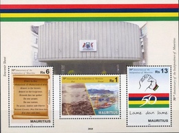 Mauritius 2018 Stamps 50 Anniversary Of Independence MS - Francobolli
