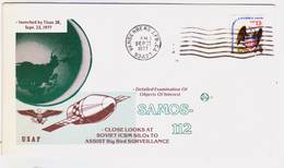 USA 1977  Space Probe  SAMOS-112 Launched By Titan 3B Commemoraitve Cover - North  America