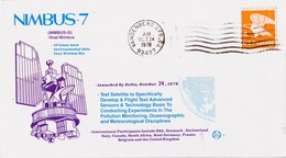 USA 1978 Satellite NIMBUS-7 Launched By Delta Commemoraitve Cover - Noord-Amerika