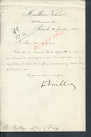 LETTRE DE 1911 HUILLIER NOTAIRE À PARIS Bld HAUSSMANN : - Manuscripts