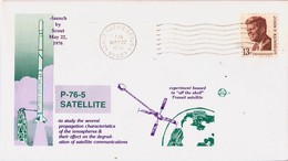 USA 1976 Satellite P-76-5 Launched By Scout Commemoraitve Cover - Nordamerika