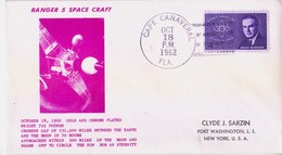 USA 1962 RANGER 5  Spacecraft Commemoraitve Cover - America Del Nord