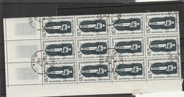Timbres Francais Oblitérés En Algérie Alger 18 4 1962 N° 1336 En Bloc De 12, Dernier Jour Avant Indépendance - Used Stamps