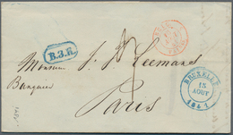 Belgien - Vorphilatelie: 1835/1841, Three Very Fine Folded Letters From BRUXELLES With Different Pos - Altri & Non Classificati