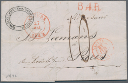 Belgien - Vorphilatelie: 1837/1842, Three Very Fine Folded Letters From ANVERS Each With Red Double - Other & Unclassified