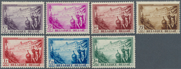 Belgien: 1933, Tuberculose-set Of 7 Values Complete Mint NH, In Addition Austria Set 1923 Buildings - Autres & Non Classés