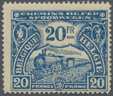 Belgien - Eisenbahnpaketmarken: 1921, Railway Parcel Stamp (‚Mechelen‘ Issue) 20fr. Blue ‚train‘, Mi - Bagagli [BA]