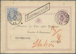 Belgien - Ganzsachen: 1874, 5 C Lilac Psc With Preprinted Questionnaire And Address Of An Insurance - Other & Unclassified