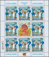 Bosnien Und Herzegowina - Serbische Republik: 2000, Europa, Both Issues In Little Sheets Of 8 Stamps - Bosnie-Herzegovine