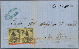 Bulgarien - Stempel: 1863, Folded Envelope From DJOUMA Bulgaria To Roustschouk, Bearing Pair 20 Pa. - Altri & Non Classificati