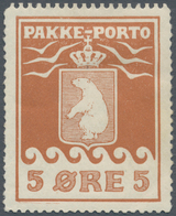 Dänemark - Grönländisches Handelskontor: 1905 5øre Light Red-brown, 2nd Printing, With One Side Re-p - Andere & Zonder Classificatie