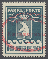 Dänemark - Grönländisches Handelskontor: 1937, 10 Öre Mit Rotem Ovalstempel "Fiskeripladsen Karssors - Altri & Non Classificati