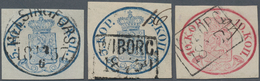 Finnland: 1856/1858 5k. Blue With Small Pearls Used With "HELSINGFORS/12/6/1857" C.d.s., 5k. Blue Wi - Ongebruikt