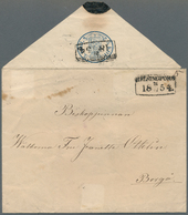 Finnland - Ganzsachen: 1854, Scarce Stationery Envelope Wir 5 Kop. Blue On Flap Sent From Helsingfor - Postwaardestukken