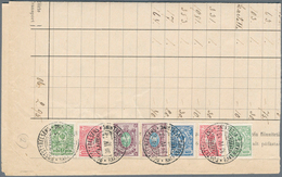 Finnland - Besonderheiten: 1913, Postal Form Registering Incoming Mail Franked With Seven Diffenret - Andere & Zonder Classificatie