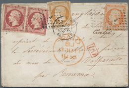 Frankreich: 1856 Destination CHILE: Cover From Paris Addressed To Ships Crew Member In Valparaiso, C - Autres & Non Classés