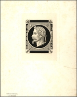 Frankreich: 1868 Napoleon Laureated (Emission Empire Lauré), Michel & Trouillet ESSAY In Black As En - Andere & Zonder Classificatie