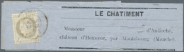 Frankreich: 1872, 4 C Grey Ceres, Single Franking On Wrapper For The Journal "Le Chatiment" From Nim - Altri & Non Classificati