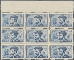 Frankreich: 1934, 400 Years Landing Of Jacques Cartier In Canada Complete Set Of Two In Blocks Of Ni - Andere & Zonder Classificatie