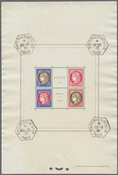 Frankreich: 1937, PEXIP Souvenir Sheet With Exhibition Postmark In Four Corners Without Gum, Fine - Andere & Zonder Classificatie