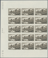 Frankreich: 1941, Definitive Issue 20fr. ‚Fortress Of Aigues-Mortes‘ IMPERFORATE Block Of 15 From Le - Altri & Non Classificati