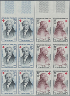 Frankreich: 1959, Red Cross Set Of Two (de L’Epee And Haüy) In IMPERFORATE Blocks Of Six From Upper - Altri & Non Classificati