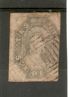 TASMANIA 1860 6d DULL SLATE - GREY SG 44 FINE USED Cat £85 - Used Stamps