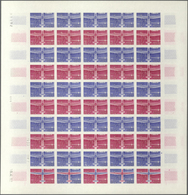 Frankreich: 1962, 3 Various Colour Proof Sheets Of 50 For The Issue "Gliding Flight" With Printing D - Altri & Non Classificati