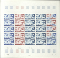 Frankreich: 1966, Group Of 6 Different Colour Proof Sheets Of 25 For The Issue "Anniversary Of The B - Andere & Zonder Classificatie