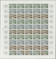 Frankreich: 1967, 2 Colour Proof Sheets Of 50 For The Issue Of "40th Death Anniversary Of Nungesser - Altri & Non Classificati